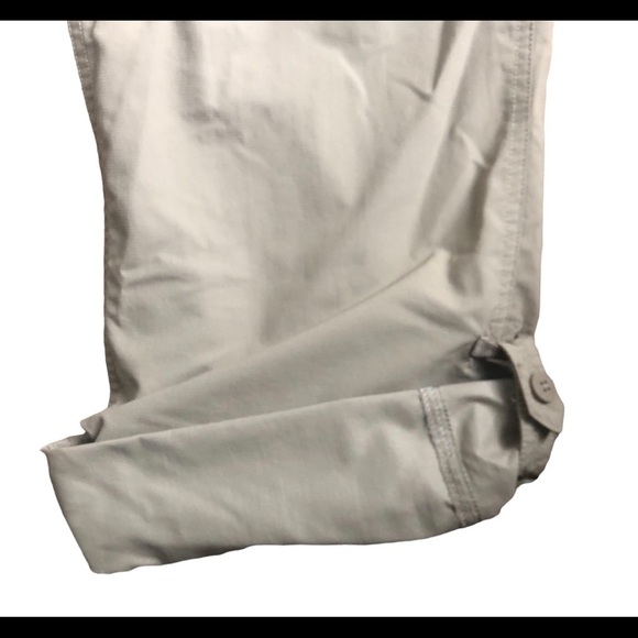 The North Face Horizon Pants Crop Khaki Roll Tab Hem Drawstring Waist 12X27” - Picture 7 of 8